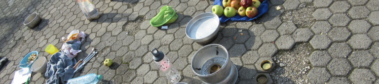 Picknick auf Reise ohne Geld