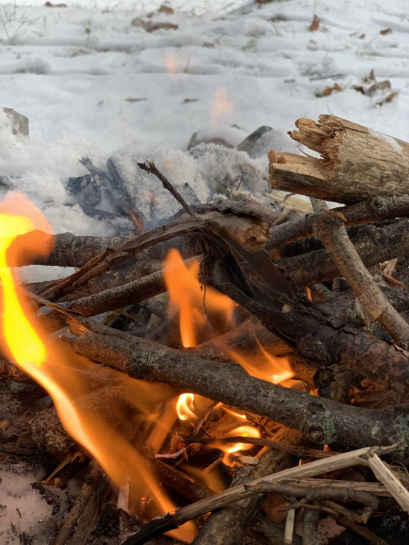Mit unserem Feueranzünder brennt das Feuer auch bei Schnee